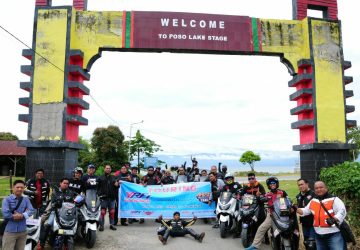 Touring Komunitas Motor Yamaha Palu, Dirangkaikan Kegiatan Bakti Sosial