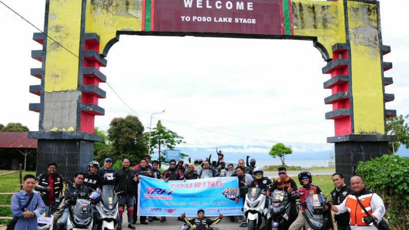 Touring Komunitas Motor Yamaha Palu, Dirangkaikan Kegiatan Bakti Sosial