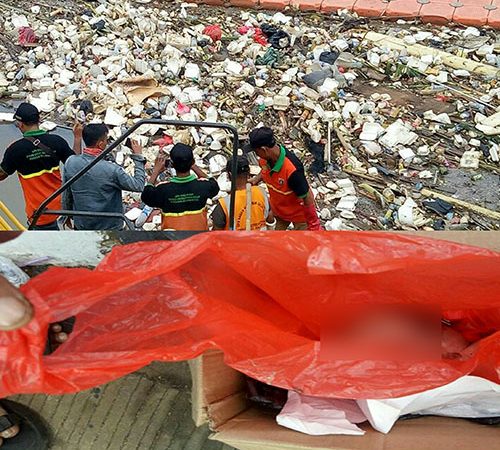 Bayi Perempuan Ditemukan Ditumpukan Sampah Kali Banjir Kanal