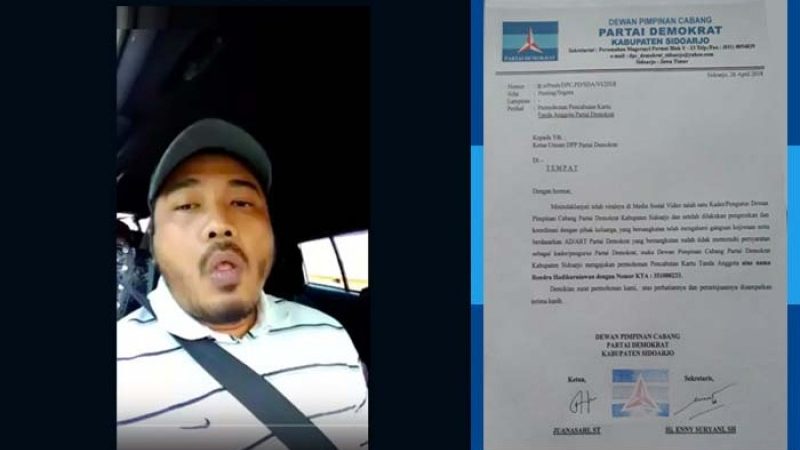 Hina Nabi Muhammad, Demokrat Jatim Pecat Kadernya