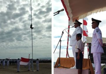 VIRAL! Bocah SMP Panjat Tiang Bendera saat Upacara HUT RI ke-73