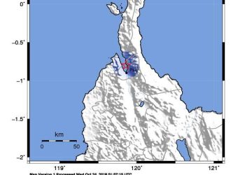 Palu Kembali Diguncang Gempa 3,3 SR