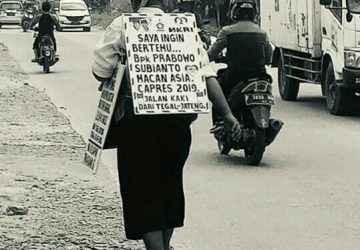 Mengharukan, Bapak Ini Rela Berjalan Kaki dari Tegal Hanya Ingin Ketemu Prabowo