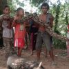Warga Desa Bangga Lumpuhkan Ular Piton 7 Meter