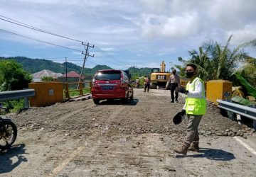 Jembatan Sukasade Suli di Parimo Sudah Bisa Dilalui