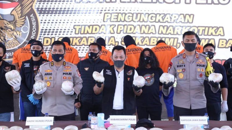 Polri Ungkap 6,9 Ton Narkoba Selama 6 Bulan