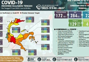Bertambah 4 Lagi Pasien Sembuh Per 17 Juni, 3 di Palu