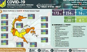 Update: Sulteng Ketambahan 1 Positif per 19 Juni
