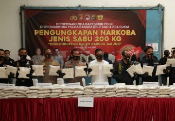 Polri Gagalkan Peredaran Sabu 200 Kg Asal Myanmar