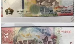 Resmi Beredar, Uang Baru Rp75 Ribu Dicetak 75 Juta Lembar