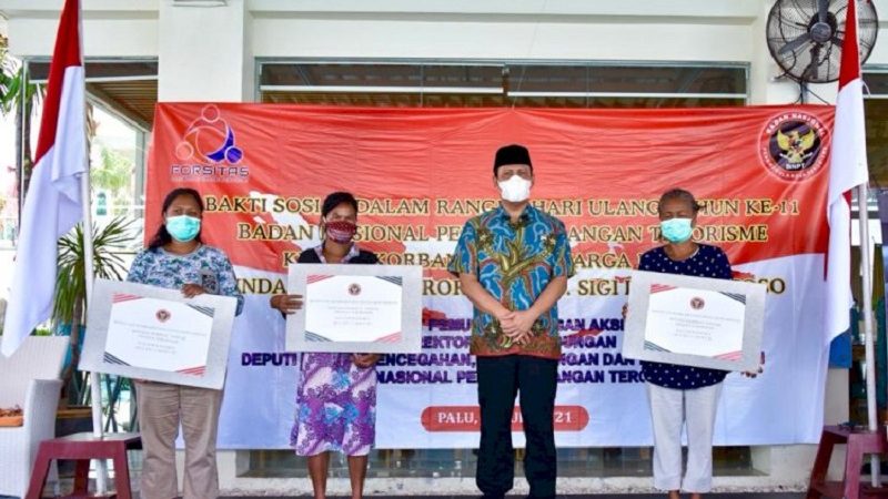 BNPT Beri Bantuan Korban Terosisme di Sigi dan Poso