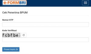 Cara Reservasi Online Pencairan BPUM di Eform BRI