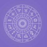 astrology zodiac signs circle isolated lilac background 101969 1990