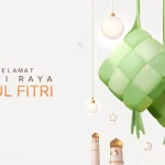 eid mubarak display with hanging ketupat lamps eid al fitr design with 3d realistic 354831 366