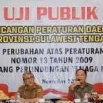 Ranperda Perlindungan Tenaga Kerja di Sulteng Masuk Tahap Uji Publik