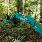 Aparat Gabungan Tertibkan PETI di Sungai Tabong, 1 Unit Excavator Diamankan