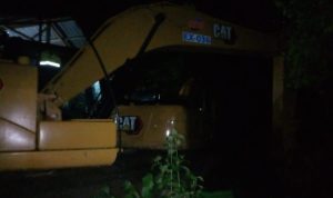 Sisa Excavator di Lokasi PETI  Sungai Bodi Sudah Diturunkan