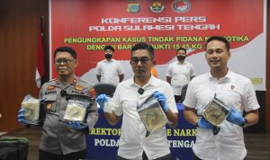 Polisi Tangkap Kurir Bawa Sabu 15,450 Kg di Palu