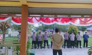 Kapolsek Moutong Pimpin Apel Operasi Lilin Sambut Tahun Baru 2025