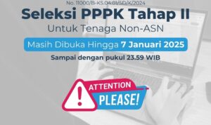 BKN Perpanjang  Pendaftaran Seleksi PPPK Tahap 2 Hingga 7 Januari 2025