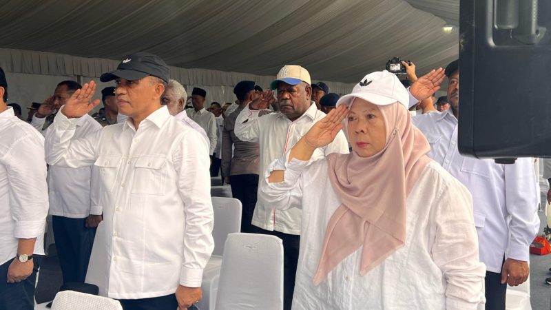 Anwar Hafid dan Reny Lamadjido Ikuti Gladi Resik Pelantikan di Monas