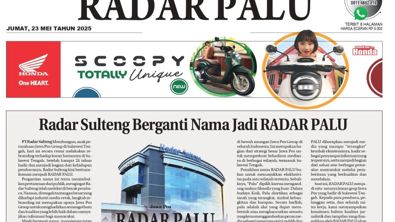 Radar Sulteng Berganti Nama Jadi RADAR PALU