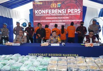 Polda Sulteng Bongkar 60 Kg Sabu Jaringan Malaysia