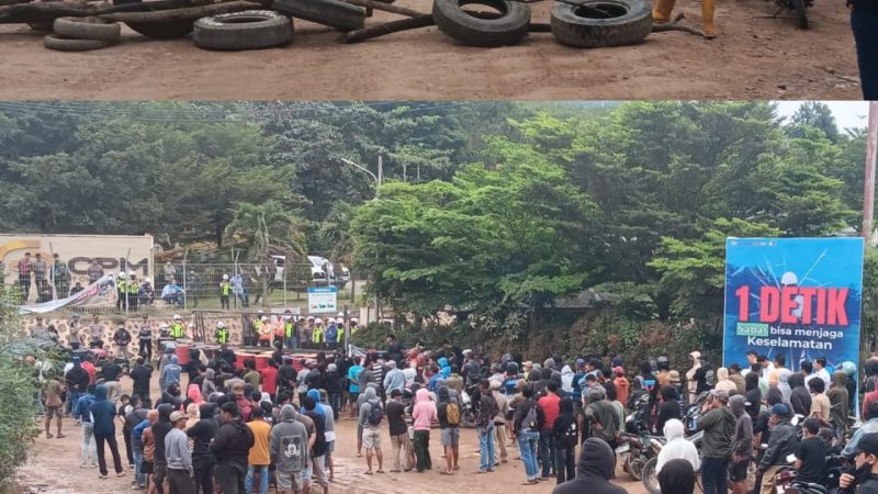 Warga Poboya Blokade Jalan Menuju Tambang CPM