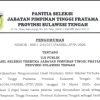 Tiga Besar Calon Pejabat Sulteng Diumumkan