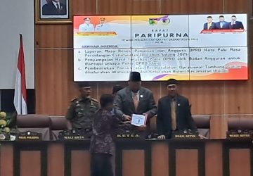 Laporan Reses 2025 Diserahkan dalam Paripurna DPRD Palu