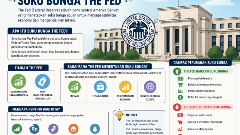 The Fed Tahan Suku Bunga, Pengganti Powel Mulai Bertugas 15 Mei 2026