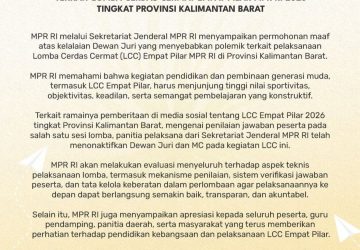 MPR RI Minta Maaf soal Polemik LCC, Juri dan MC Dinonaktifkan