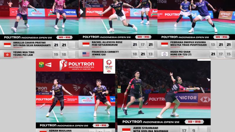 Indonesia Open 2026: Tiga Ganda Putri Indonesia Lolos ke Perempat Final