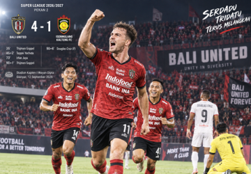 Dua Gol Goppel Antar Bali United ke Papan Atas