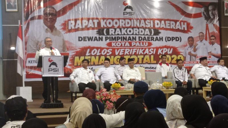 Ahmad Ali Targetkan PSI Menang di Sulteng dan Lolos Pemilu 2029