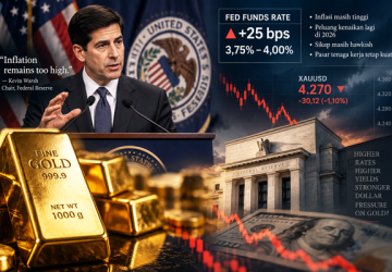 Fed Naikkan Suku Bunga, Warsh Masih Hawkish: Apa Dampaknya ke Harga Emas?