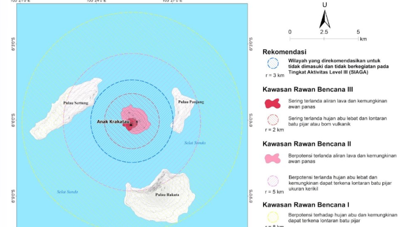 Potensi Letusan Anak Krakatau Masih Tinggi, Radius 3 Km Ditutup