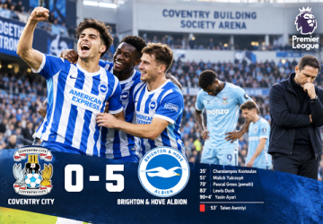 Coventry Dibantai Brighton, Rekor Buruk Lampard Berlanjut