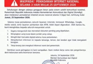 Heboh Internet Mati Tiga Hari, Komdigi Bongkar Fakta Surat Palsu