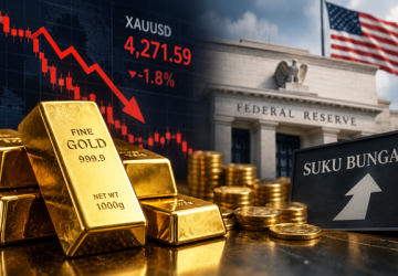 Emas Dunia Anjlok, Pasar Bersiap Hadapi Keputusan The Fed