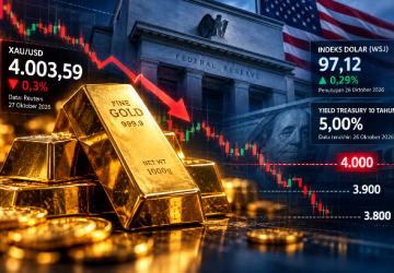 Dolar Menguat, Harga Emas Hadapi Risiko Penurunan Menuju US$3.800